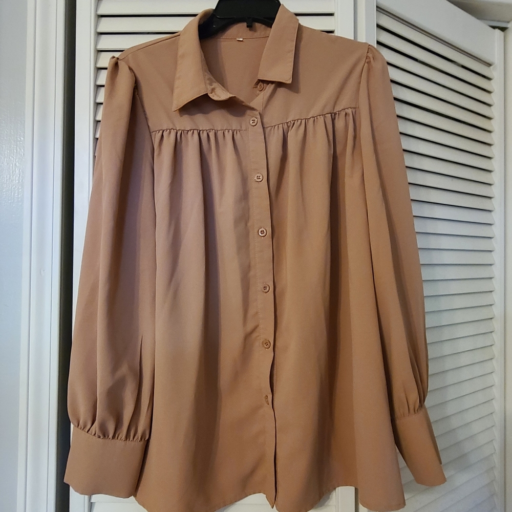 Chiffon Button Down